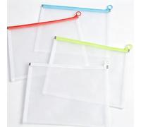 Sacs de classement de documents A4 givrés avec bords colorés pochette | Dossiers en plastique de grande capacité for fournitures de bureau et stockage de documents