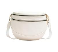 Sacs de clochards spacieux avec une sangle en cuir PU en cuir pour femmes (blanc)