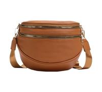 Sacs de clochards spacieux avec Une Sangle en Cuir PU en Cuir pour Femmes (Marron)