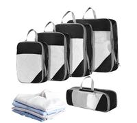 Sacs de compression de voyage - Organisations d'économie d'espace, 5 pièces résistantes à l'eau sacs pliables | Équipement pour les campeurs et familles touristiques, ajout pratique pour emballer des