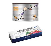 Sacs de congélation réutilisables en aluminium - Sacs à fermeture éclair sous vide pour le stockage des aliments | Sacs de congélation anti-fuite à poser pour la viande | Réfrigérateur de cuisine