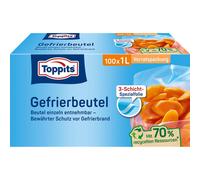 Toppits - Sacs de congélation - Transparent - 1l - Lot de 100