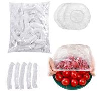 Sacs de Conservation Frais 200 Pièces, XiXiRan Couvercle de Protection Alimentaire élastiques, Couvre Plat Plastique Extensible Transparent, Ou comme bonnet de douche portable, mini-serre