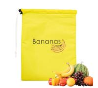 Sacs De Conservation Pour Bananes Et Salades, Sacs De Produits Réutilisables Avec Cordon De Serrage, Sac De Fruits Pour Réfrigérateur, Sturdy Empêche Les Odeurs Pour Les Fruits Et Légumes, 28X39 CM