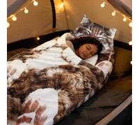 Sacs De Couchage À Motif De Chats Mignons,Sac De Couchage pour Adultes,Modèle Animal Doux,Sac De Couchage en Peluche en Forme De Chat Faisant Office De Couverture Chaude,Lavable,Idéal pour Le Camping