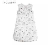 Sacs de couchage pour bébé de 3 à 18 mois, vêtements de nuit fins d'été une pièce imprimé ours mignon, sacs de nuit de dessin animé, couverture Anti-coup de pied animal tropical
