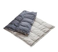 Sacs de couchage ultralégers en duvet d'oie pour camping, trekking, couverture de voyage en plein air, châle multifonctionnel (couleur : bleu-gris)