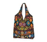 Sacs De Courses Art Populaire Mexicain Bohème Tote Bag | légers Sac Shopping décontracté Sac à Provisions Cabas Pour Extérieur Voyage Gym