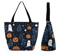 Sacs De Courses Cartoon Pumpkin Head Tote Bag Décontracté Handbag Grande Capacité Sac À Provisions Cabas Pour Voyage Extérieur Plage