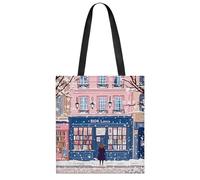 Sacs De Courses Charmante Librairie Rose Graphique Tote Bag | grande capacité Sac Shopping Reutilisable Tote Bag Pour Gym Extérieur Voyage