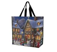 Sacs De Courses Christmas Cheer Sac À Provisions Cabas Grande Capacité Tote Bag Décontracté Handbag Pour Voyage Plage Extérieur