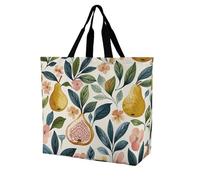 Sacs De Courses Figs And Pears Tote Bag Légers Sac À Provisions Cabas Reutilisable Sacs Tote Bag Pour Voyage Gym Vacances