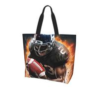 Sacs De Courses Football Américain Cool Sac Shopping Pour Plage | décontracté Sac à Provisions Cabas légers Tote Bag Pour Plage Extérieur Voyage
