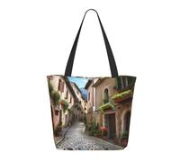 Sacs De Courses Italian Town Street Sac À Provisions Cabas Reutilisable Sac Shopping Grande Capacité Handbag Pour Plage Vacances Gym