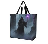 Sacs De Courses Magician In Fort Ruins Sacs Tote Bag Reutilisable Sac Shopping Décontracté Tote Bag Pour Extérieur Plage Gym