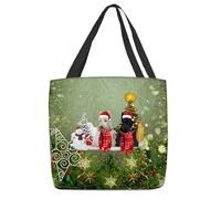 Sacs De Courses Scottish Terriers Dog Christmas Sac Shopping Grande Capacité Sac À Provisions Cabas Légers Sacs Tote Bag Pour Voyage Gym Extérieur