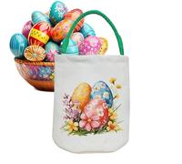 Sacs de cubes de Pâques de lapins, sacs de panier de lapin de Pâques, Sac de bonbons pour de grande capacité, Barda de vannerie de l'organisateur de décoration de fête pour œufs, bonbons