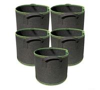 Sacs de culture en non-tissé pour plantes d'intérieur ou d'extérieur avec évacuation optimale de l'eau et aération des racines (20 x 20 cm)