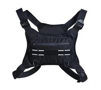 Sacs de Cyclisme résistants à l'eau for Hommes, Sacs Poitrine Sport légers, Gilet Course Avant avec Support téléphone intégré, Rangement supplémentaire pour EntraîNements,Cyclisme,RandonnéE(Black)