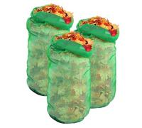 Sacs de déchets de jardin réutilisables | Lot de 3 sacs de débris de jardin - Cordon de serrage portable Tote Tote Tote Collecteur de ordures pour l'extérieur arbre de maison chambre d'enfant