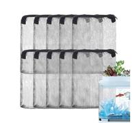 Sacs De Filtration pour Réservoir À Poissons | 10 Pièces Accessoire Lavable,Sacs Porte-Médias pour Filtre d'Aquarium,pour Professionnels Paysagistes Entretien Eau Douce Et Eau Salée