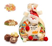 Sacs de friandises de Noël, fête des faveurs en emballage de vacances, sacs de Noël pour les friandises - pour les chocolats Gummies noix petites sucettes jouet cracker