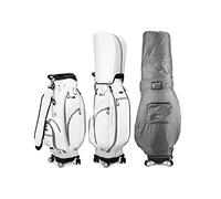 Sacs de golf, Sac de Golf professionnel en plein air avec 4 roues(White)