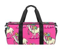 Sacs de gym, sac de gym pour homme, sacs de gym pour femme, sac de fitness, sac de danse, motif lama, plantes de dessin animé, animal de dessin animé, Motif 3143, 45x23x23cm(17.7x9x9in)