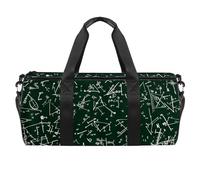 Sacs de gym, sac de sport, sacs de gym pour femmes, sac de week-end, équation mathématique, noir et blanc, Motif 3539, 45x23x23cm(17.7x9x9in)