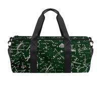 Sacs de gym, sac de sport, sacs de gym pour femmes, sac de week-end, équation mathématique, noir et blanc, Motif 3538, 45x23x23cm(17.7x9x9in)
