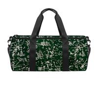 Sacs de gym, sac de sport, sacs de gym pour femmes, sac de week-end, équation mathématique, noir et blanc, Motif 3537, 45x23x23cm(17.7x9x9in)