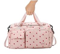 Sacs de Gymnase pour Femmes, Sac de maïs Mignon capacité avec Chaussure et Compartiment Humide, fourre-Tout Fraises avec Bande Canne à Bagages, poignée et Sangle pour Voyager, Sport