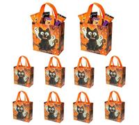 Sacs De Halloween 10 Pièces Non Tissé Réutilisables Pour Fête Chat
