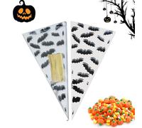 Sacs de Halloween 100 Pièces sachets cellophane crâne et toile d'araignée