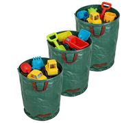 Sacs de jardin 3 - Kit de recyclage des déchets de jardin | Sacs de jardin avec poignées de transport renforcées pour l'extérieur, le jardin, le camping, le paysage, le travail