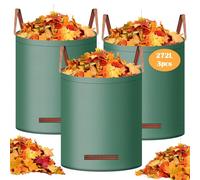Sacs de Jardin 3 x 272L, Sac à déchets de jardin Autonome et pliable, Stable et robuste, Autoportante et Pliable, Grand Sac Jardinage Dechets pour déchets de jardin, Herbe, Feuilles, Haie
