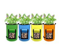 Sacs de Jardin pour Faire Pousser des légumes | Pots de Jardin Portables avec poignées renforcées pour légumes | Feuille de Respirante pour Balcon, Jardin, terrasse, intérieur et extérieur, L