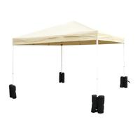 Outsunny Lot de 4 sacs de lestage pour tonnelle, parasol et pavillon – 15 kg max – Noir