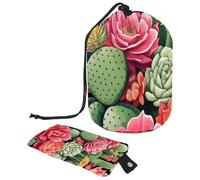 Sacs de maquillage de voyage seau seau sac de maquillage coloré art floral femmes étuis portables pliables sacs seau sacs seau sacs de toilette sacs seau organisateur rond organisateur de stockage,