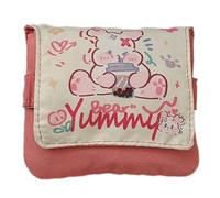 Sacs de maquillage Storage Bag portables pour économiser de l'espace - Serviettes hygiéniques et pièces de monnaie organisées pour le bureau ou l'école - Câbles de données, Bubble Milk Tea Girl