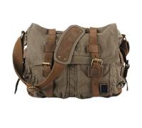 Sacs de Messager en Cuir Sac à bandoulière Vintage Canvas Sac à Banc d'ordinateur Portable 32 cm Green