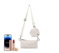 Sacs de mode pour femmes, petit sac à bandoulière | Sacs à bandoulière en toile à double sac de travail - Sac à bandoulière Bandoulière réglable pour dossiers, livres, Blanc, riferimento alla