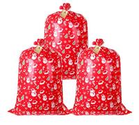 Sacs de Noël | 3 Pièces Pochette et Sachet Petit Format,Sacs Pour Cadeaux De Fête De Noël | Attaches Étiquettes pour Chocolats Friandises Biscuits Célébrations Fêtes