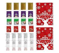 Sacs de Noël | 33 pièces réutilisables pour décoration d'intérieur - Pochette pour friandises de Noël | Pour, adultes, amis, famille, anniversaire, mariage, rassemblements, jouets, bijoux