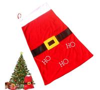 Sacs de Noël à cordon de serrage, sacs d'emballage de Noël | Sac à bonbons en velours avec ceinture de Père Noël - Sacs cadeaux réutilisables avec cordon de serrage, grand sac d'emballage