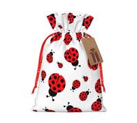 Sacs de Noël avec cordon de serrage Motif coccinelle