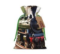 Sacs de Noël avec cordon de serrage Motif petit train à vapeur