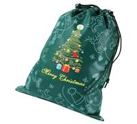 Sacs de Noël avec cordon de serrage - Pochette non tissée avec cordon de serrage, sacs à dragées pour fête d'hiver, bonbons, biscuits, petits jouets