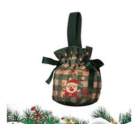 Sacs de Noël avec cordon de serrage, sacs à dragées de fête, pochettes d'emballage décoratives pour sacs à friandises, collations et bas de Noël, amis et famille, célébrations en classe, fêtes de