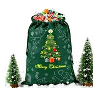Sacs de Noël avec cordon de serrage, sacs cadeaux de Noël, sacs à biscuits de Noël, réutilisables, en tissu non tissé, pour fêtes d'hiver, fêtes, aliments, bonbons, pique-niques